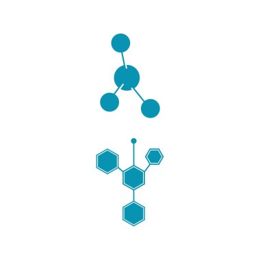 Molekül sembolü logo şablonu vektör illüstrasyon tasarımı 
