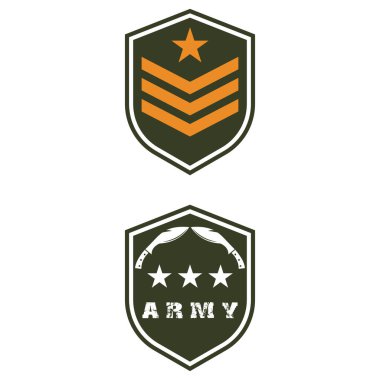 Askeri simge Vektör İllüstrasyon Tasarım Logo şablonu