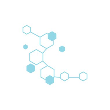 Molekül sembolü logo şablonu vektör illüstrasyon tasarımı 