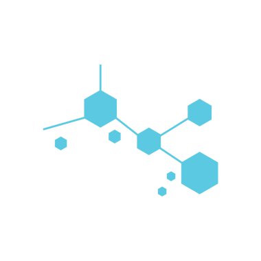 Molekül sembolü logo şablonu vektör illüstrasyon tasarımı 