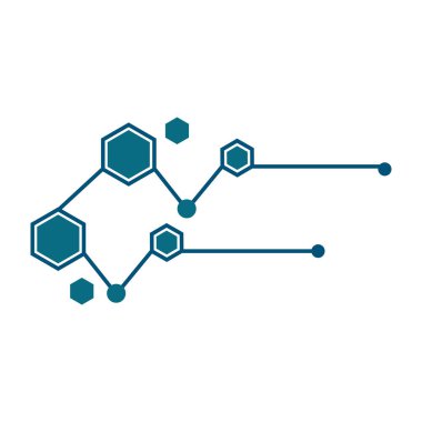 Molekül sembolü logo şablonu vektör illüstrasyon tasarımı 