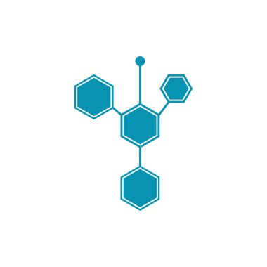 Molekül sembolü logo şablonu vektör illüstrasyon tasarımı 