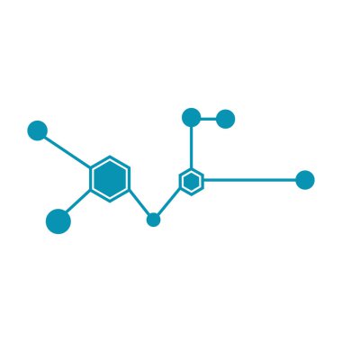 Molekül sembolü logo şablonu vektör illüstrasyon tasarımı 