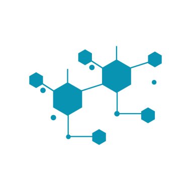 Molekül sembolü logo şablonu vektör illüstrasyon tasarımı 