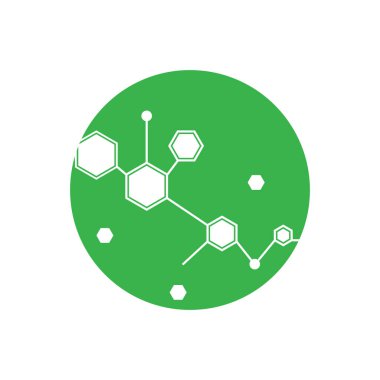 Molekül sembolü logo şablonu vektör illüstrasyon tasarımı 