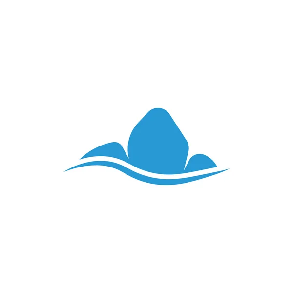 Ice Berg Logo Plantilla Vector Símbolo Naturaleza — Vector de stock