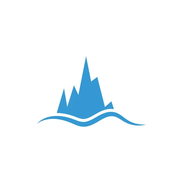 Ice Berg Logo Plantilla Vector Símbolo Naturaleza — Vector de stock