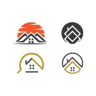 Özellik ve İnşaat Logo Şablonu vektör sembolünü belirle doğa