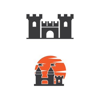 Castle Logo Şablonu vektör sembolü doğa
