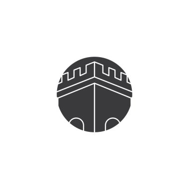 Castle Logo Şablonu vektör sembolü doğa