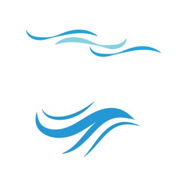 Dalgalar Logo Şablonu vektör sembolü doğa