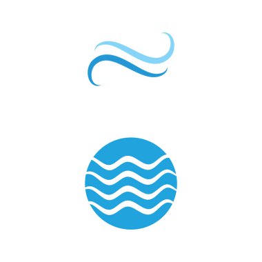 Dalgalar Logo Şablonu vektör sembolü doğa