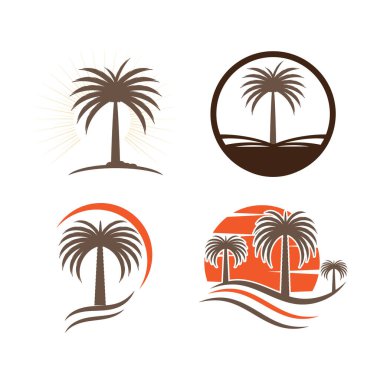 Tarih Ağacı Dalga Logosu Vektör Sembolü Doğayı Ayarlar