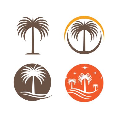 Tarih Ağacı Dalga Logosu Vektör Sembolü Doğayı Ayarlar