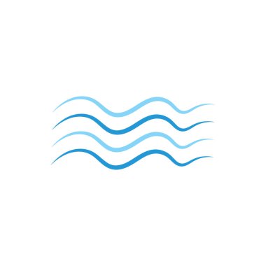 Dalgalar Logo Şablonu vektör sembolü doğa