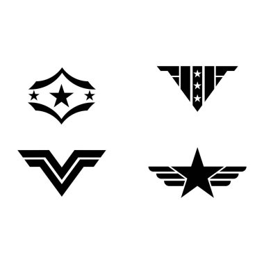 Askeri Dalga Logo Şablonu Vektör Sembolü Doğayı Ayarla