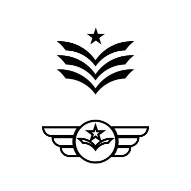 Askeri dalga logosu vektör sembolü doğa