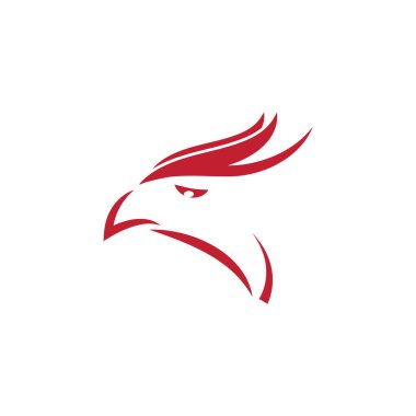 Şahin Kartalı Kuş Dalgası Logo Şablonu vektör sembolü doğa
