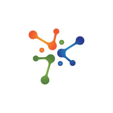 Molekül sembolü logo şablonu vektör illüstrasyon tasarımı 