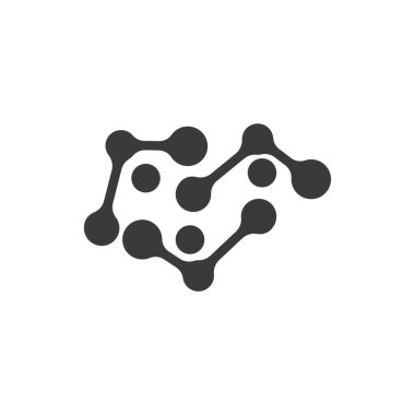 Molekül sembolü logo şablonu vektör illüstrasyon tasarımı 