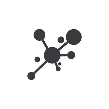 Molekül sembolü logo şablonu vektör illüstrasyon tasarımı 