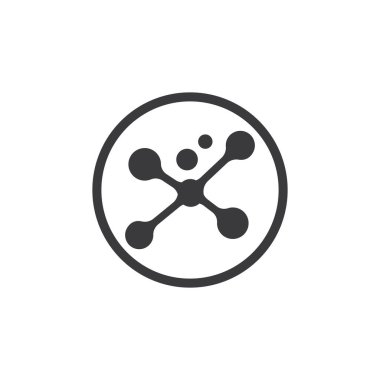 Molekül sembolü logo şablonu vektör illüstrasyon tasarımı 