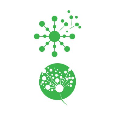 Karahindiba Çiçeği Dalgası Logo Şablonu doğanın sembolü