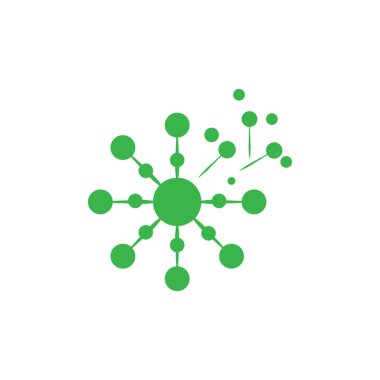 Karahindiba Çiçeği Dalgası Logo Şablonu doğanın sembolü