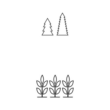Ağaç Hattı Logo Şablonu vektör sembolü doğa
