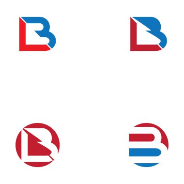B Harfi logo şablonu vektör resimlemesini ayarla