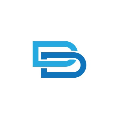 B Harfi logo şablonu vektör çizimi