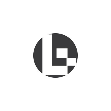 B Harfi logo şablonu vektör çizimi