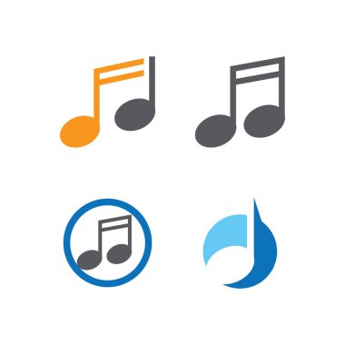 Müzik Notası Simge Vektörü illüstrasyon tasarımını ayarla