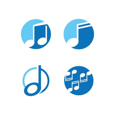 Müzik Notası Simge Vektörü illüstrasyon tasarımını ayarla