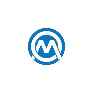 M Harfi Logo Şablonu vektör çizimi tasarımı