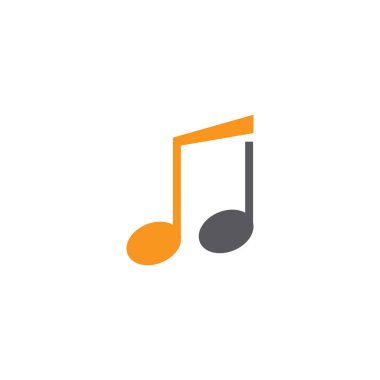 Müzik notası Dalga Logosu Şablonu doğanın sembolü