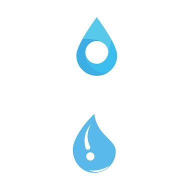 Su damlası Dalga Logo Şablonu vektör sembolü