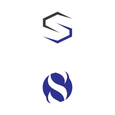 S dalgası logo şablonu vektör sembolü doğa