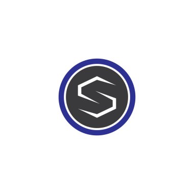 S dalgası logo şablonu vektör sembolü doğa