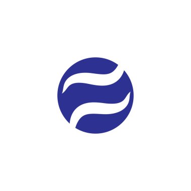 S dalgası logo şablonu vektör sembolü doğa