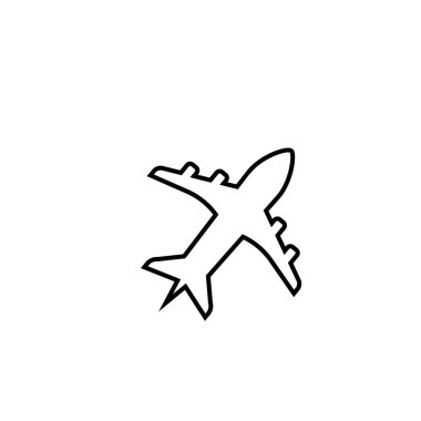 Uçak ikonu vektör illüstrasyon Logo Şablonu