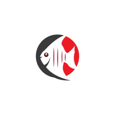 Balık logosu şablonu. Yaratıcı vektör sembolü