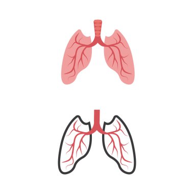 Lung Logo Şablonu vektör sembolü doğa