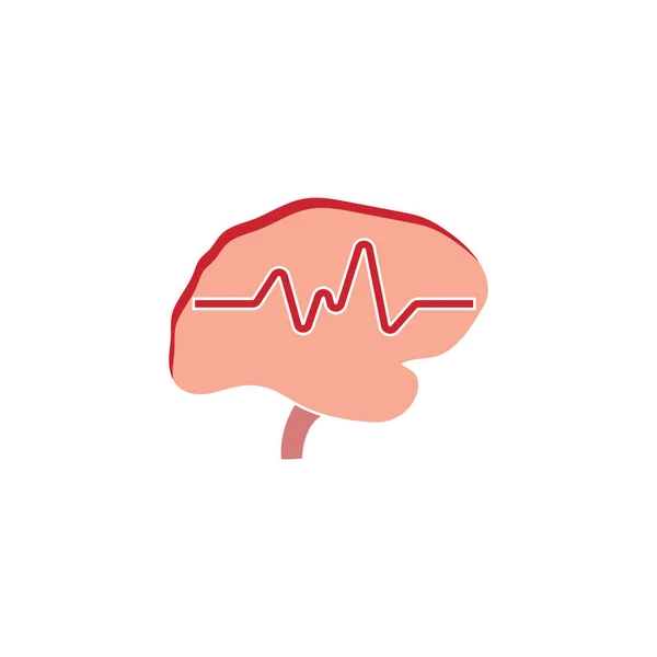 Design Modelo Ícone Ilustração Vetor Cérebro Saúde — Vetor de Stock