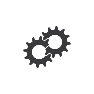 Gear Logo Şablonu vektör çizimi tasarımı