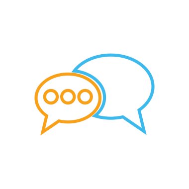 Konuşma balonu Logo şablonu vektör çizimi