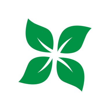 Yaprak Simgesi Vektör İllüstrasyon Tasarım Logosu şablonu