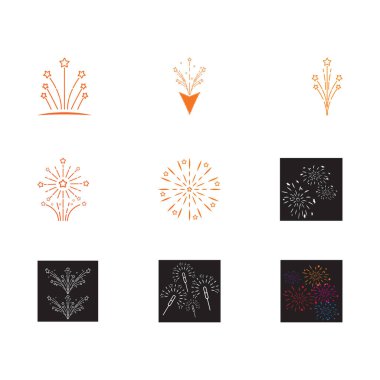 Havai fişek Logo Şablonu vektör sembolü