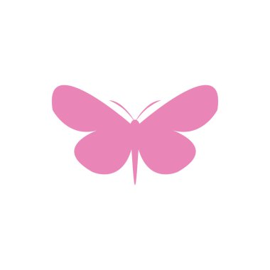 Basit bir minimalist çizgisi olan Uçan Kelebek Logosu.