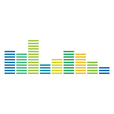 Ses dalgaları vektör çizim şablonu